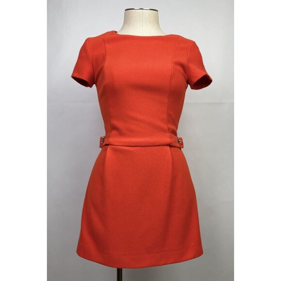 Zara Pants - Zara Womens Romper Size XS Short Sleeve Red Orange Belted Trafaluc Retro